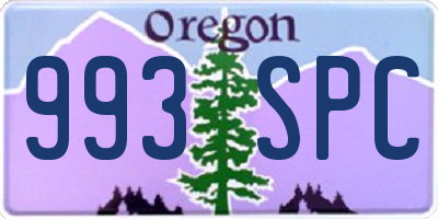 OR license plate 993SPC
