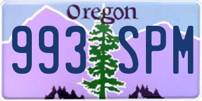 OR license plate 993SPM