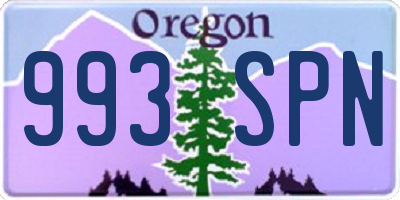 OR license plate 993SPN