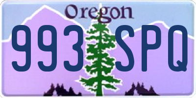 OR license plate 993SPQ
