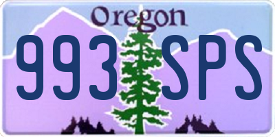 OR license plate 993SPS