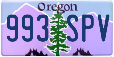 OR license plate 993SPV