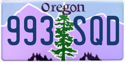 OR license plate 993SQD
