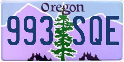 OR license plate 993SQE