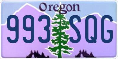 OR license plate 993SQG