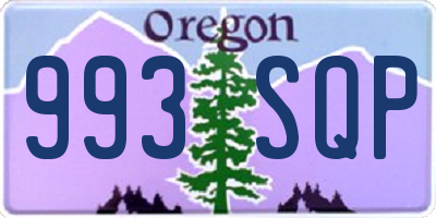 OR license plate 993SQP