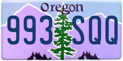 OR license plate 993SQQ