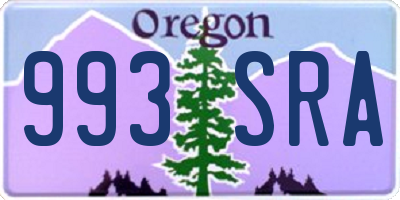 OR license plate 993SRA