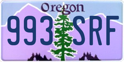 OR license plate 993SRF