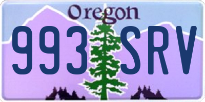 OR license plate 993SRV