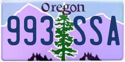 OR license plate 993SSA