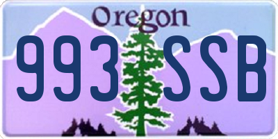OR license plate 993SSB