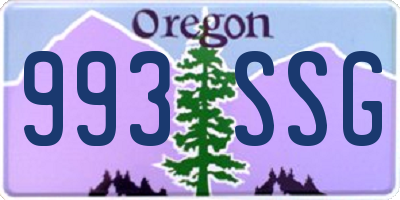 OR license plate 993SSG