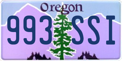 OR license plate 993SSI
