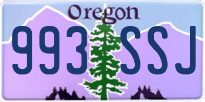 OR license plate 993SSJ