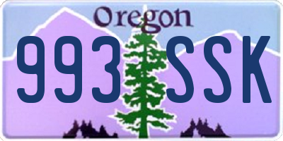 OR license plate 993SSK