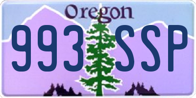 OR license plate 993SSP