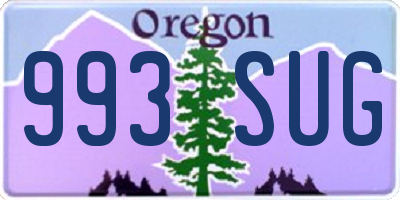 OR license plate 993SUG