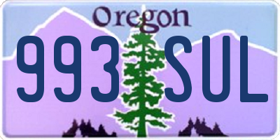 OR license plate 993SUL