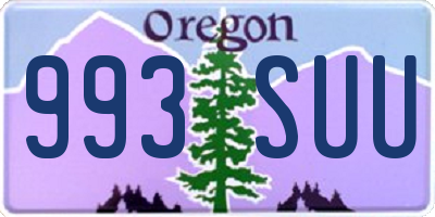 OR license plate 993SUU