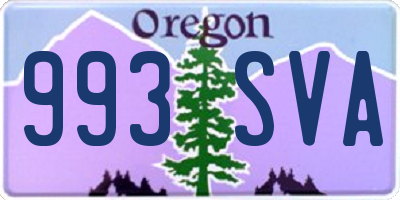 OR license plate 993SVA