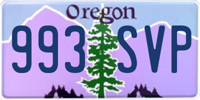 OR license plate 993SVP