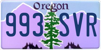OR license plate 993SVR