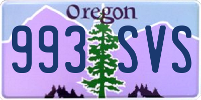 OR license plate 993SVS