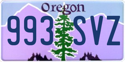 OR license plate 993SVZ