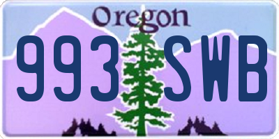 OR license plate 993SWB