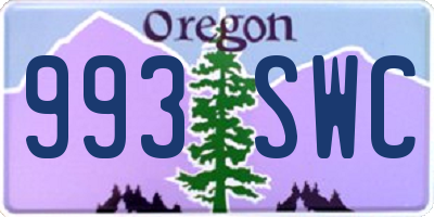 OR license plate 993SWC