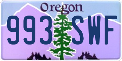 OR license plate 993SWF