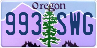 OR license plate 993SWG
