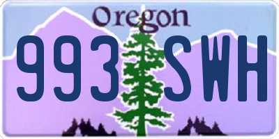 OR license plate 993SWH