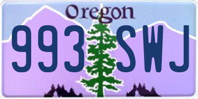 OR license plate 993SWJ