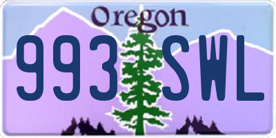 OR license plate 993SWL