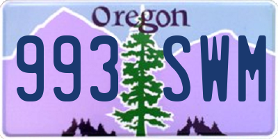 OR license plate 993SWM
