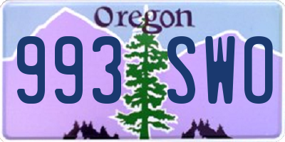 OR license plate 993SWO