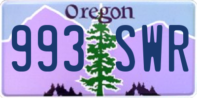 OR license plate 993SWR