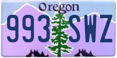OR license plate 993SWZ