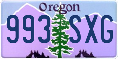 OR license plate 993SXG