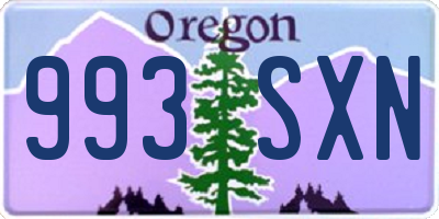 OR license plate 993SXN