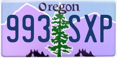 OR license plate 993SXP