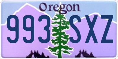 OR license plate 993SXZ