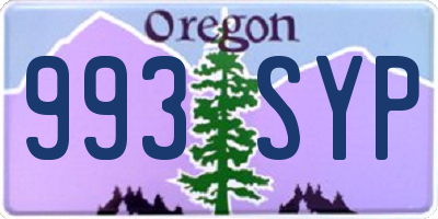 OR license plate 993SYP