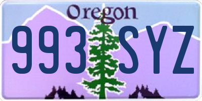 OR license plate 993SYZ