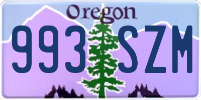 OR license plate 993SZM