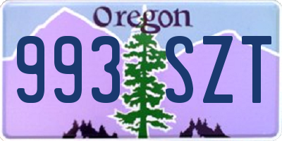 OR license plate 993SZT