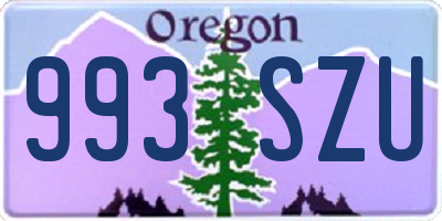 OR license plate 993SZU