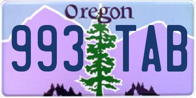 OR license plate 993TAB